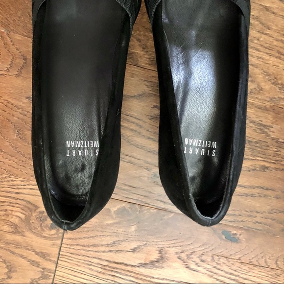 00s Stuart Weitzman Black Suede Vintage Heels with Strap Detail - Picture 11 of 14